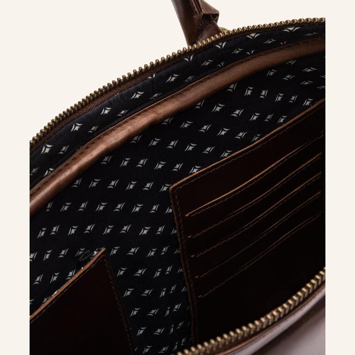 Immagine prodotto Buckle & Seam Borsa per laptop in pelle Cali Brown / Dot