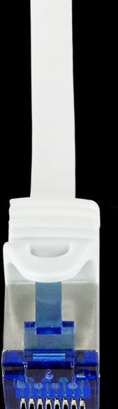 Actual product image LogiLink Patch cable Ultraflex, Cat.6A, S/FTP, 1.0 m, whiteá (S/FTP, CAT6a, 1 m)