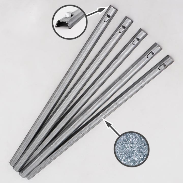 Actual product image Aquagart 30 W-Profil Zaunanker Erdanker für Wildzaun Forstzaun Weidezaun 50cm