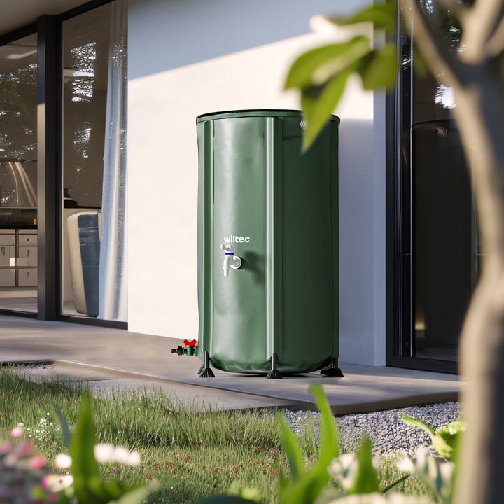 Actual product image Wiltec Foldable rainwater barrel 250 litre rainwater barrel water tank rain barrel water barrel (250 l)