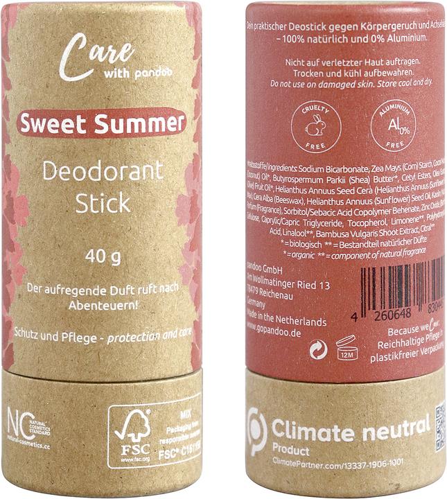 Actual product image Pandoo Sweet Summer deodorant stick (Stick)