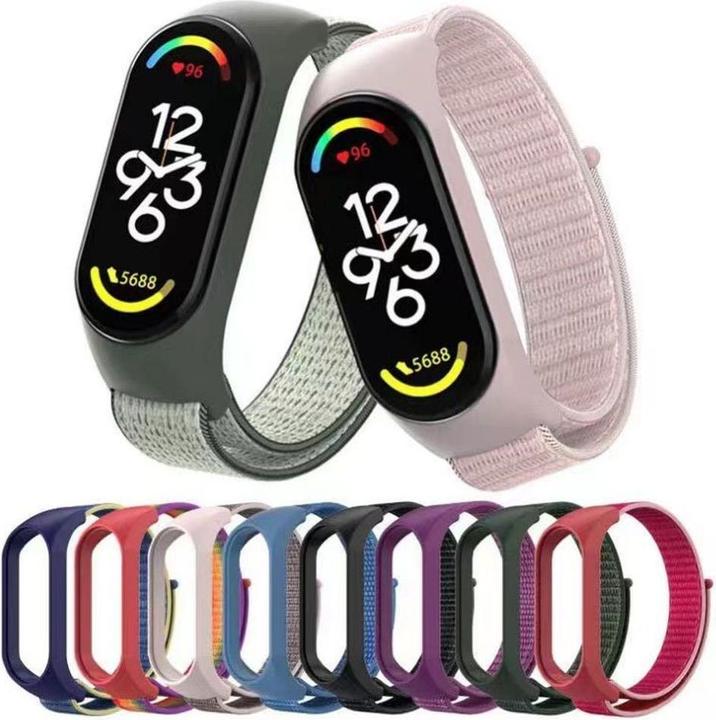 Actual product image OEM Strap Nylon strap for XIAOMI Mi Band 5 / 6 / 7 pink (07) (Nylon)