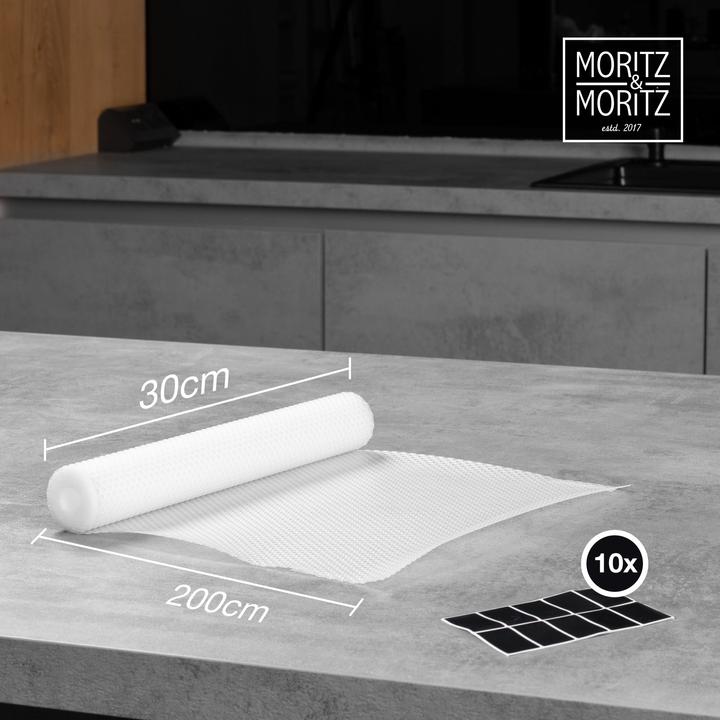 Immagine prodotto Moritz & Moritz tappetino trasparente per cassetti largo 30 cm - tappetino antiscivolo per cassetti 30x200 cm