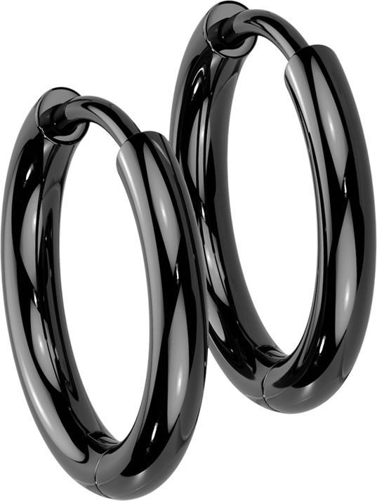 Star Piercing Ohrring schwarz (Titan G23)