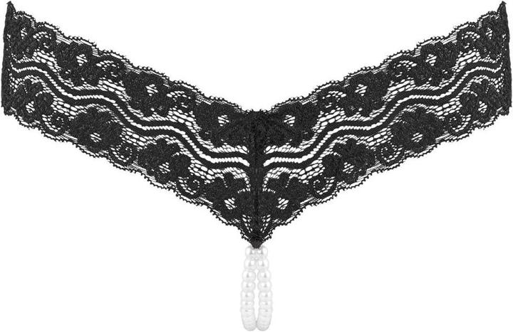 Actual product image Underneath Crotchless Mira G-string With Pearl Chain (S/M)