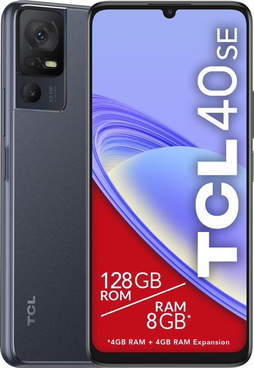 Produktbild TCL 40 SE 128GB BLACK (128 GB, Dark Grey, 6.75", Dual SIM, 50 Mpx, 4G)