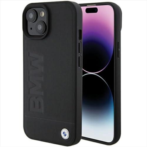 Immagine prodotto BMW BMHCP15SSLLBK iPhone 15 6,1" in pelle nera con timbro a fuoco (Apple iPhone 15)