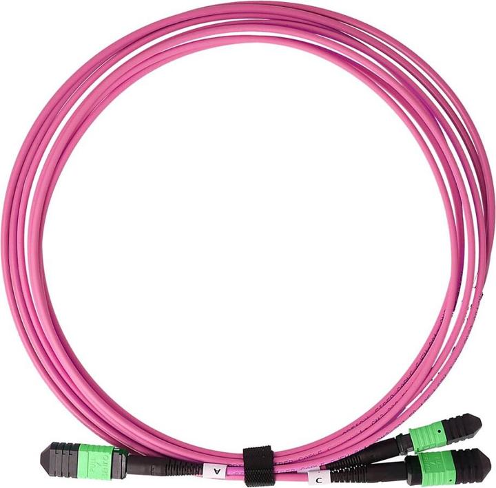 Immagine prodotto BlueOptics Cavo breakout in fibra ottica MPO-16/APC-2xMPO-12/UPC OM4 da 1 metro