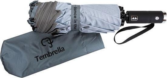 Produktbild Tembo Tembrella LED Sturmregenschirm aus rPET 105cm Grau