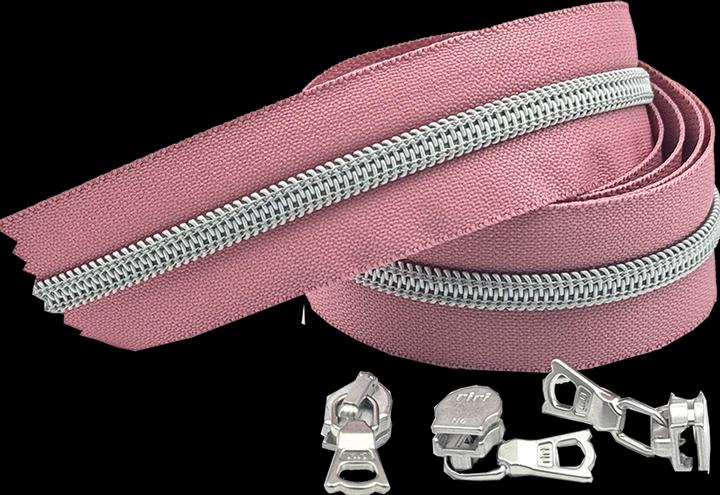 Dusky pink, Matt silver
