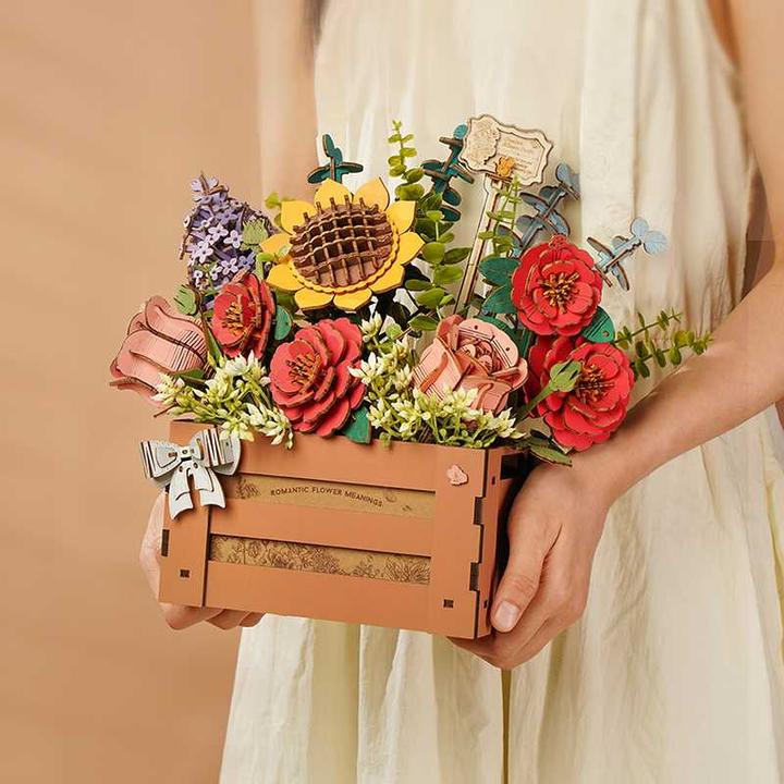 Produktbild Robotime Modellbausatz 'Wooden Bloom Box'