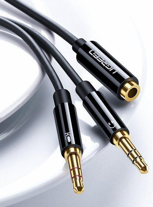 Produktbild Ugreen Mikrofon und Kopfhörer Y Splitter 3.5 mm Klinke (0.20 m, 3.5mm Klinke (AUX))