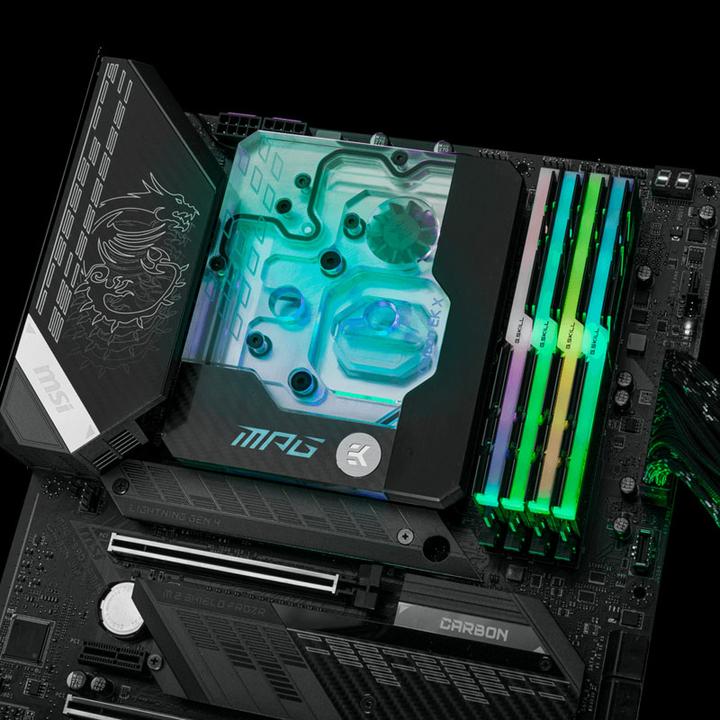 Actual product image EKWB EK Quantum Momentum, Intel MPG Z590 Gaming Carbon - EK X Edition - Socket 1200