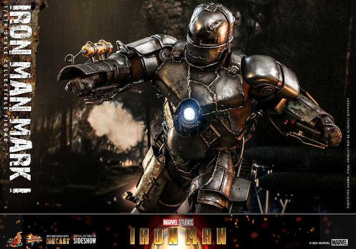 Actual product image Hot Toys Iron Man figurine Movie Masterpiece 1/6 Iron Man Mark I 30 cm