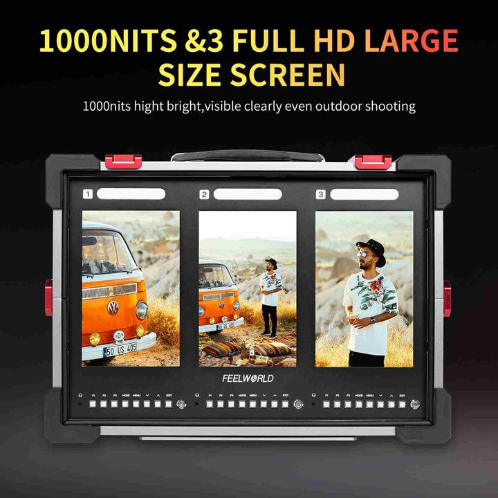 Produktbild Feelworld PS101 Triple 10.1 inch Vertical Display Monitor (10.10")