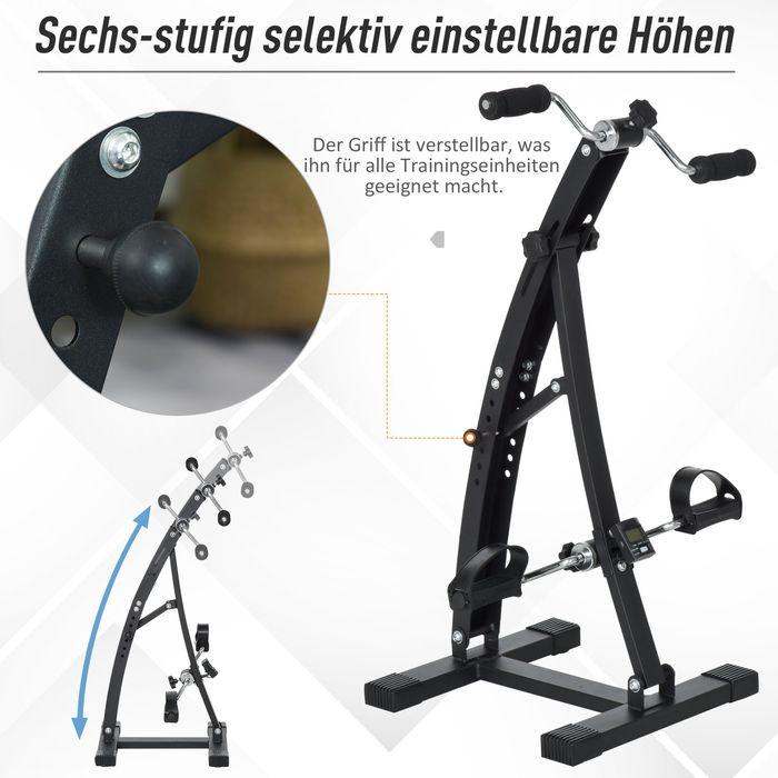 Immagine prodotto Swisshandel24 Cyclette Pedal trainer per anziani Acciaio Nero 41 x 50 x 96 cm
