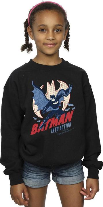 Actual product image Girls Batman Into Action Sweatshirt (116)