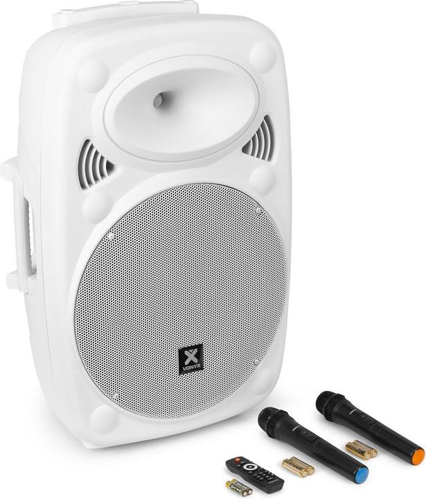 Actual product image Vonyx geluidsinstallatie - Verve46 - Bluetooth speaker met twee draadloze microfoons - 1000W - Wit (Active, 1x 1000 W)