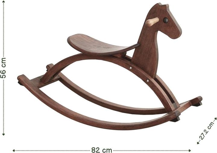 Image du produit Hermex Cheval à bascule Cheval en bois Jouet pour enfants Cheval en bois