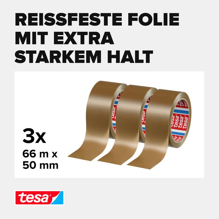 Image du produit tesa tesapack Ruban adhésif pour colis ULTRA STRONG - Ruban adhésif en PVC pour un emballage serré et (50 mm)