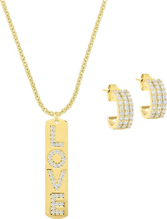 Produktbild Candy Schmuckset LOVE, 925 Sterling Silber, vergoldet (18k vergoldet, 925 Sterling Silber)