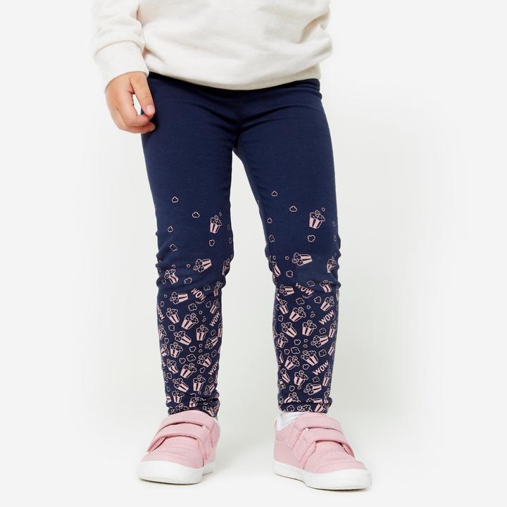 Produktbild Domyos Leggings Baby Basic Baumwolle - blau/rosa mit Motiven (86)