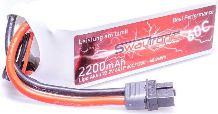 Actual product image Swaytronic 6S 22.2V 2200mAh 60C/120C XT60 (22.20 V, 2200 mAh)
