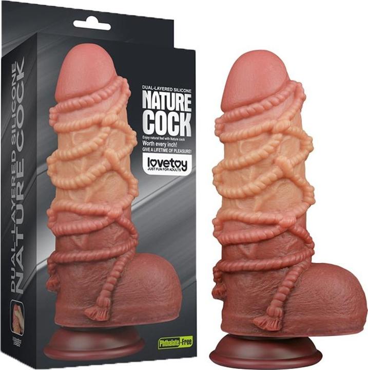 Actual product image Lovetoy Extreme Dildo with Rope Motif 24 cm