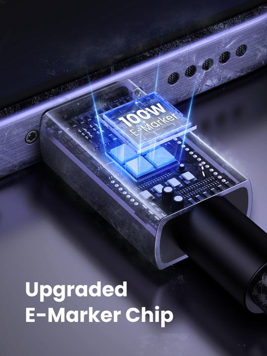 Actual product image Ugreen USB-C to USB-C PD charging cable L512 (gray) 0.5m (0.50 m)