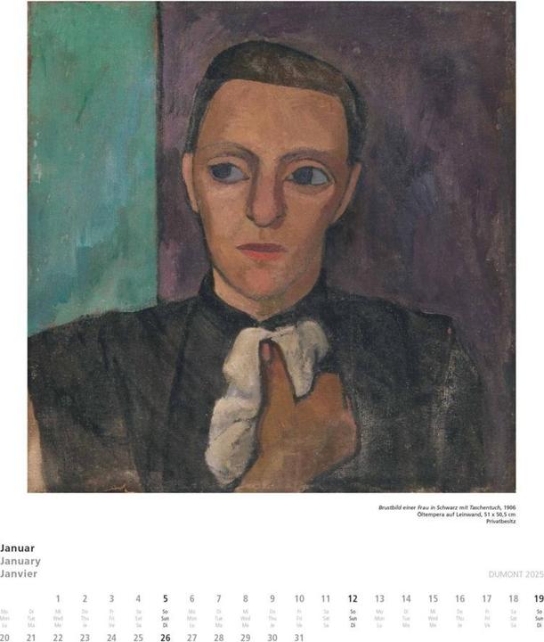 Produktbild Paula Modersohn-Becker 2025 – Kunstkalender – Wandkalender im Format 34,5 x 40 cm – Sp (Harter Einband, Deutsch)
