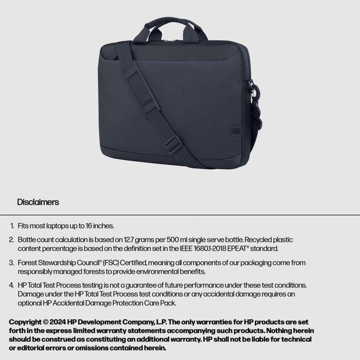 Actual product image HP Everyday 16 Odyssey Grey Laptop Briefcase (16.10", Universal)