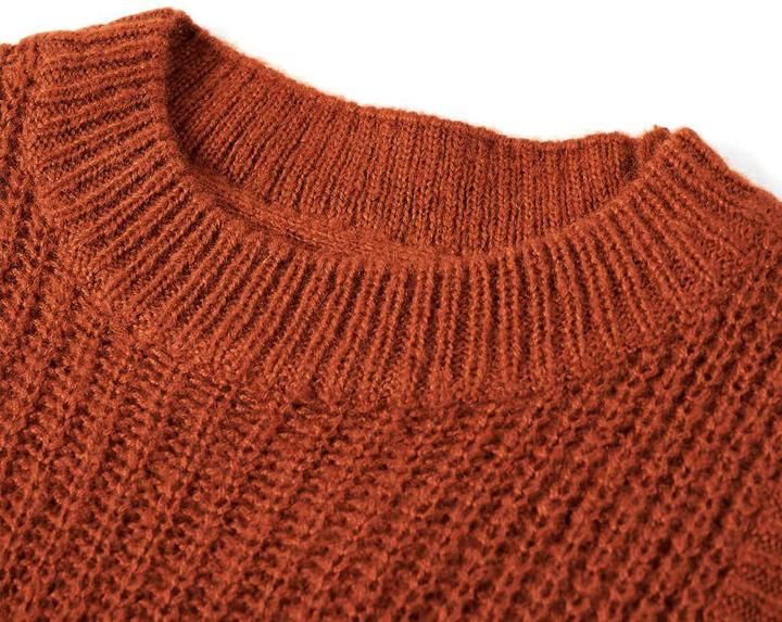 Actual product image VidaXL Kids jumper waistcoat knitted cognac 140,Material: 67 (140)
