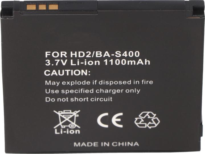 Produktbild HTC Akku HD 2, HD2, BA S400, HD 7 (1 Stk., Gerätespezifisch, 1000 mAh)