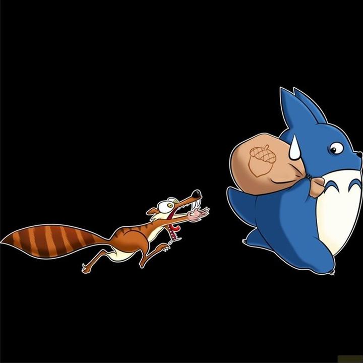 Produktbild OkiWoki Parodie - Blauer Totoro Die Eichel Liebe - S Grosse (L)