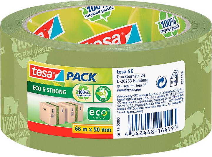 Produktbild tesa Klebeband Paketklebeband tesapack® Eco & Strong, klebestark, umweltfreundlich (50 mm)