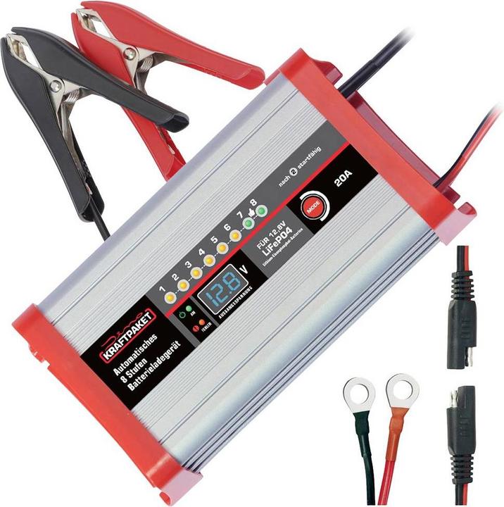 Immagine prodotto Dino KRAFTPAKET LifePo4 20A 136342 Caricabatterie da auto 12V (12V, 20 A)