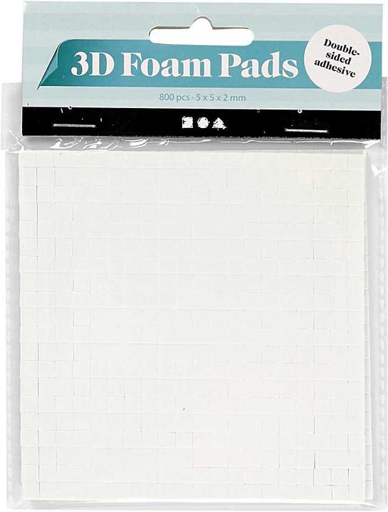 Actual product image Creativ Company 3D Foam Pads Wit 5x5x2mm, 2 Velles