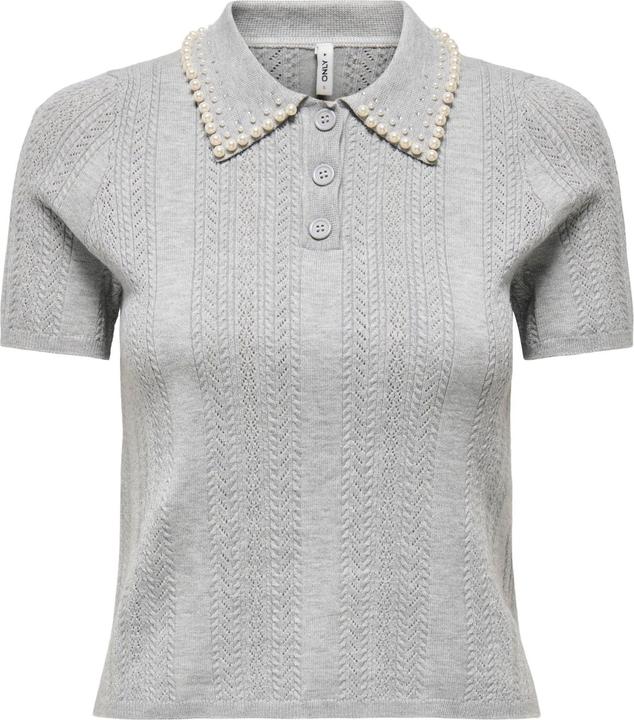 Only Normal geschnitten Polokragen Strickoberteil Polo (M)