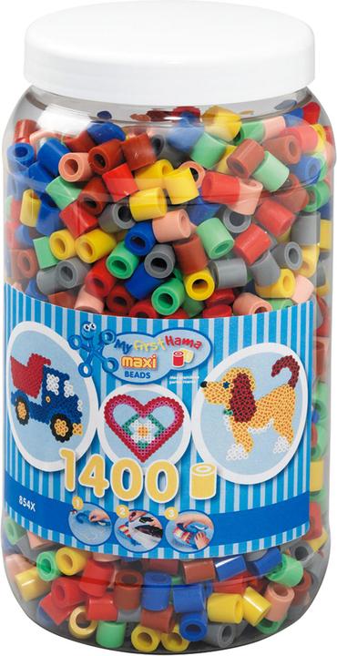 Productafbeelding Hama Perlen Strijkkralen Maxi in Pot - Mix (069), 1400st.