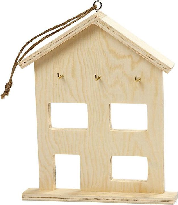 Productafbeelding Creativ Company Houten Sleutelkast met 3 haken (20 x 2 x 17 cm)