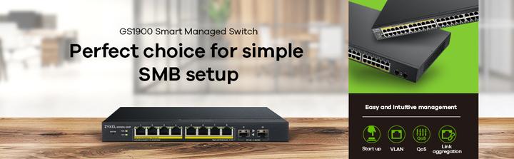 Actual product image Zyxel GS1900-10HP (10 Ports)