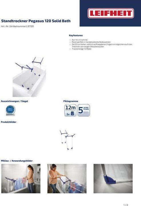 Produktbild Leifheit Pegasus 120 Compact (12 m)