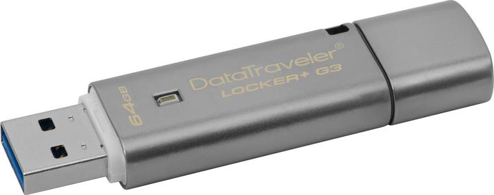 Produktbild Kingston DataTraveler Locker+ G3 (64 GB, USB-A, USB 3.0)
