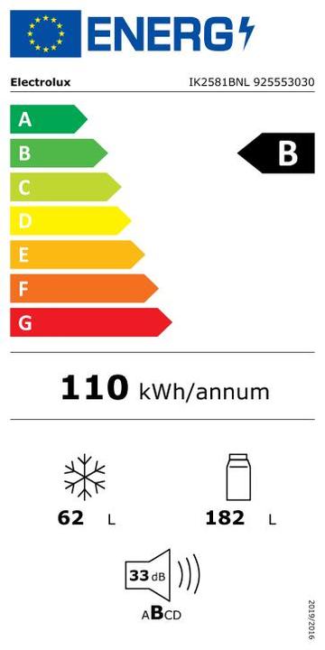 Energy Label Electrolux IK2581BNL (245 l)