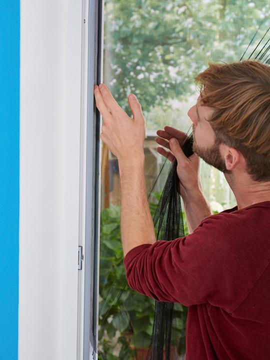 Actual product image tesa Insect screen COMFORT for windows, with Velcro tape, self-adhesive, without drilling (120 x 250 cm)
