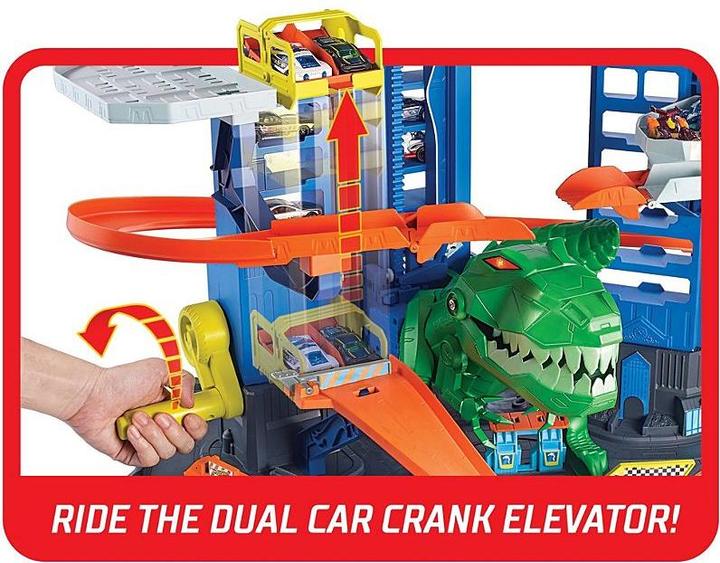 Immagine prodotto Hot Wheels Parcheggio della City Megacity con attacco di T-Rex