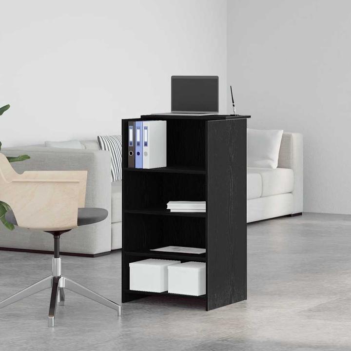 Produktbild VidaXL Empfangstheke Schwarz 55x50x103,5 cm Holzwerkstoff Empfangstresen
