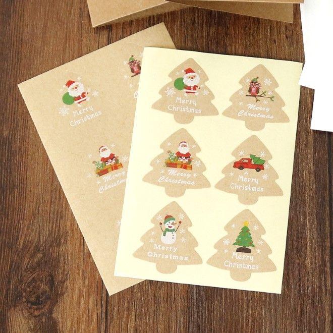 Produktbild MU Classic Weihnachtskarte 6er Set Rustic Christmas Charm Series (6 Stk.)