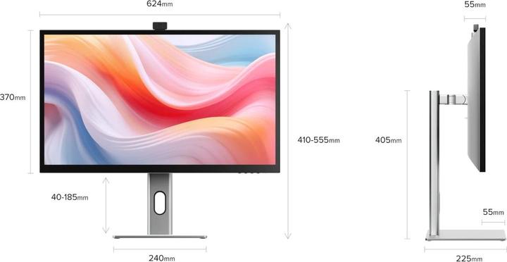 Actual product image Alogic Clarity Pro +Webcam and PD USB C (3840 x 2160 Pixels, 27")