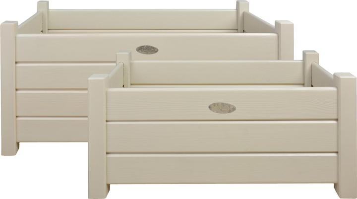 Immagine prodotto Esschert Design Fioriere rettangolari bianche, set S/L (30.30 cm)